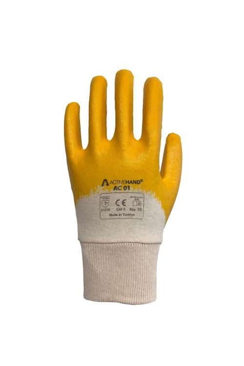 Activehand AC-01 Nitril Kaplı Eldiven