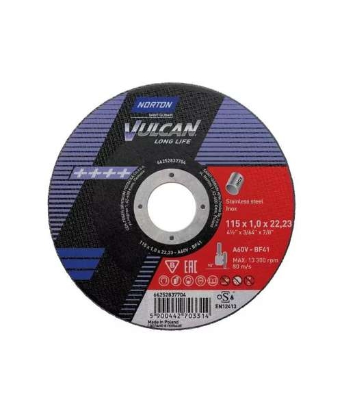 Norton Avuç İçi Taşlama Makineleri İçin VULCAN PLUS Ultra İnce Kesme Taşı - INOKS